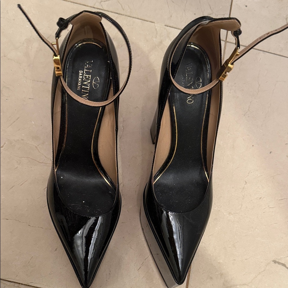 Valentino Black Patent Leather Heels